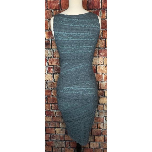 Anthropologie Bailey 44 Column Tiered Bodycon Lace Layer Small Dress Gray Green - Picture 3 of 6